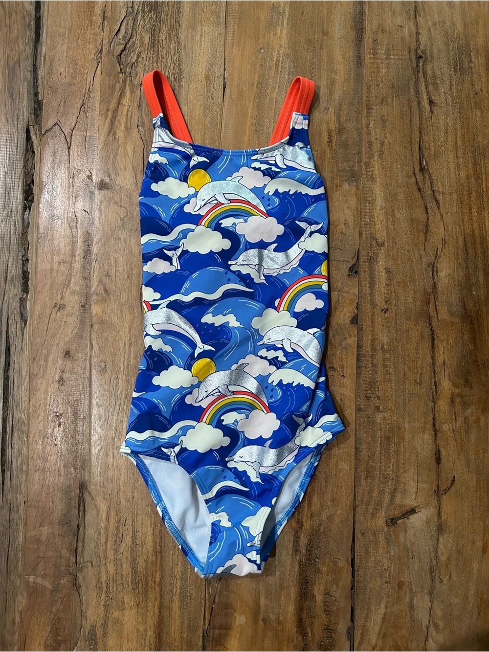 Blue dolphin swimsuit